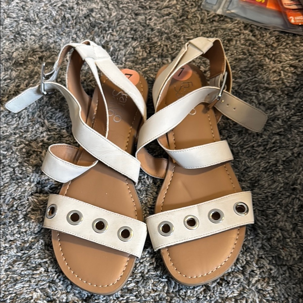 Franco Sarto Cream Sandals